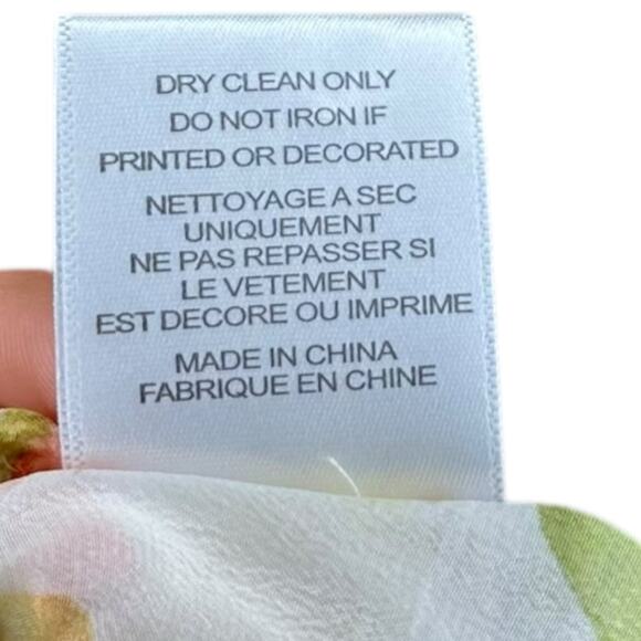 EQUIPMENT White Fruit Lemon Lime Patterned Silk Blouse Women's Size Medium - Picture 6 of 6